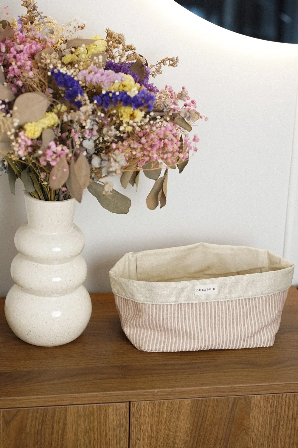 De La Mur Viña kurv stor 21 cm rosa