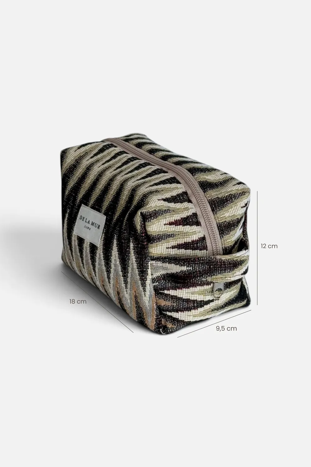 De La Mur Skan toalettmappe 18x12 cm brun sikksakk