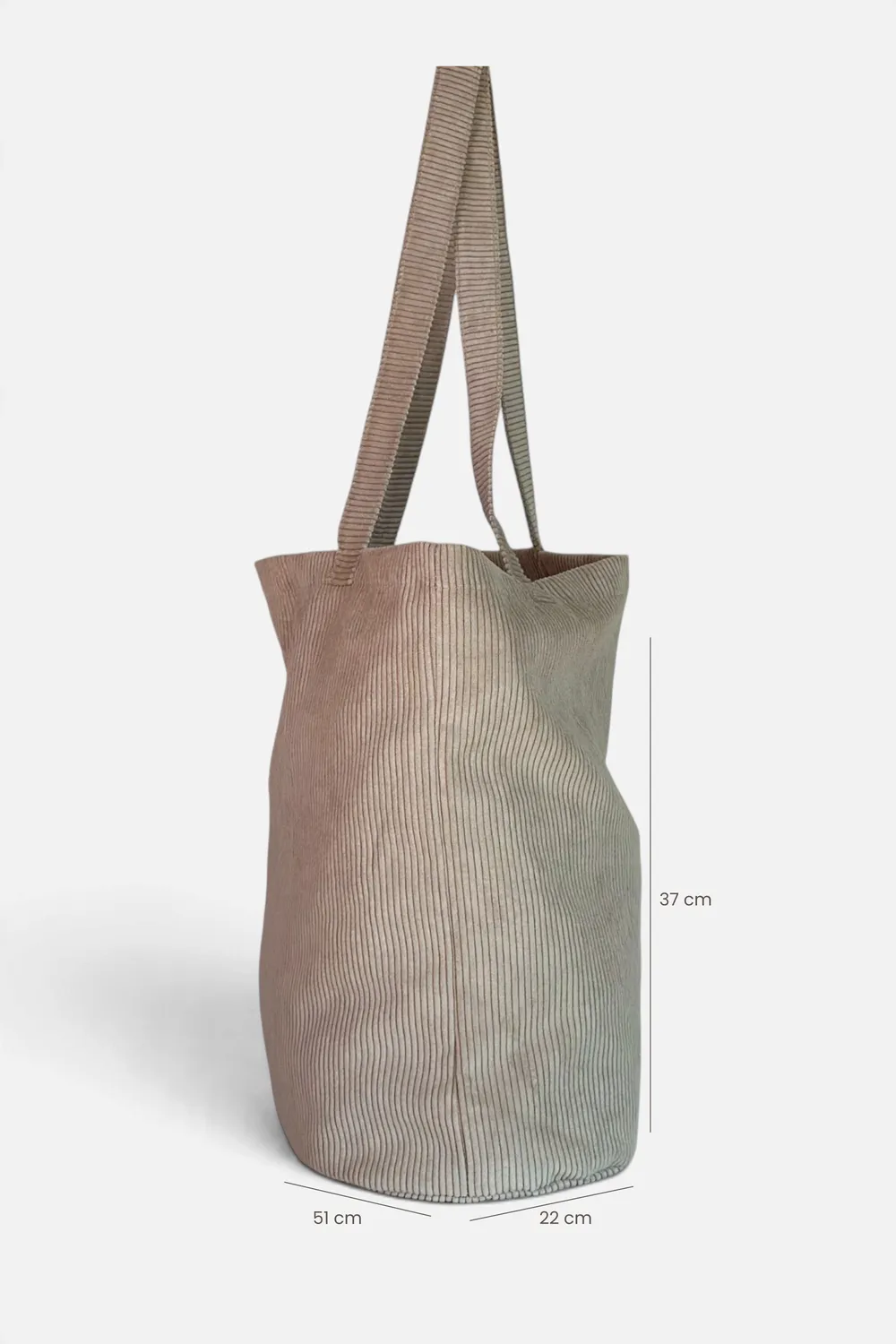 De La Mur Tofe stor shopper beige kordfløyel