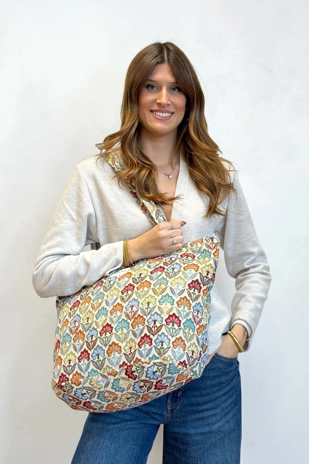 De La Mur Flora shopper 51x37x22 cm blomstret