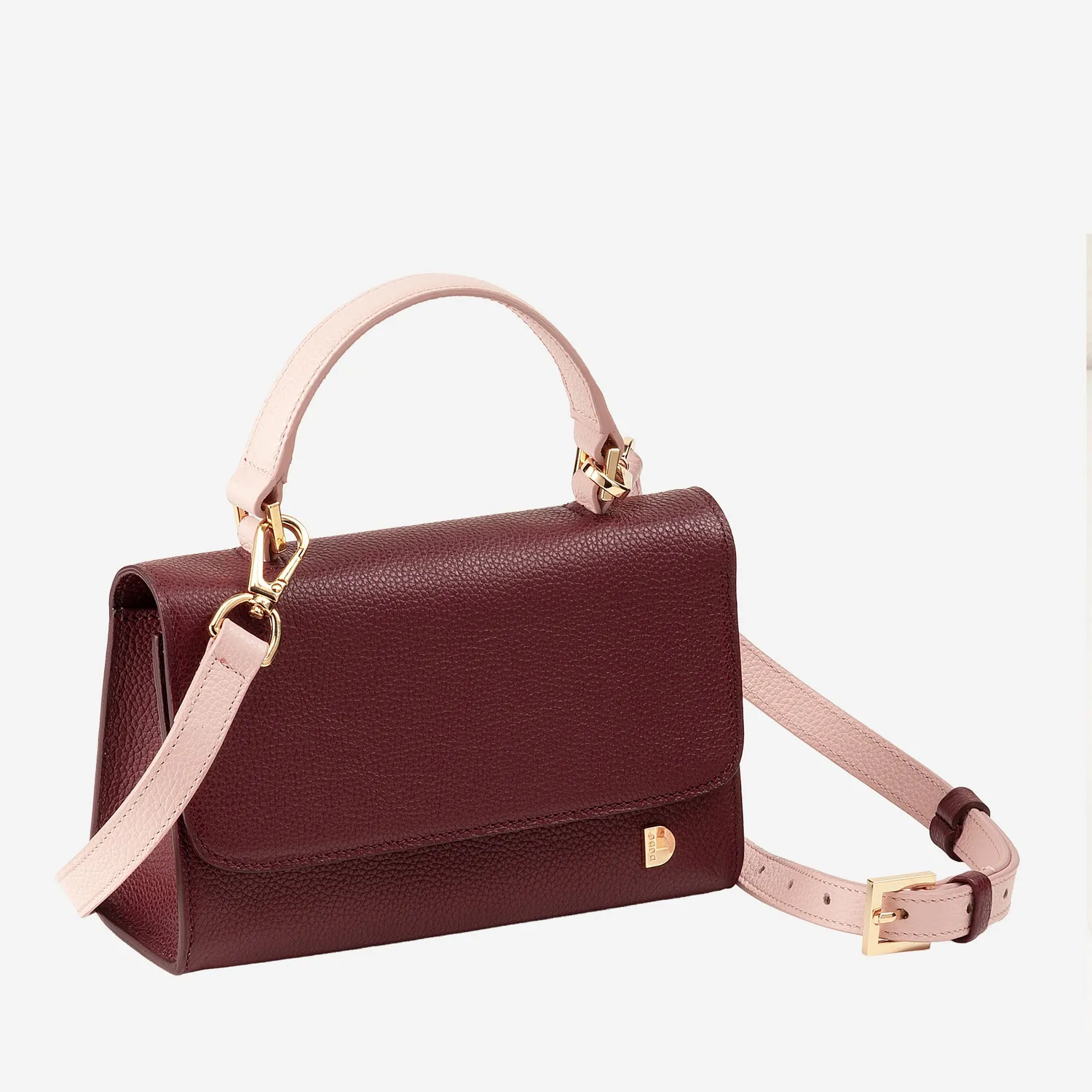 DuDubags Margot håndveske burgundy ekte skinn