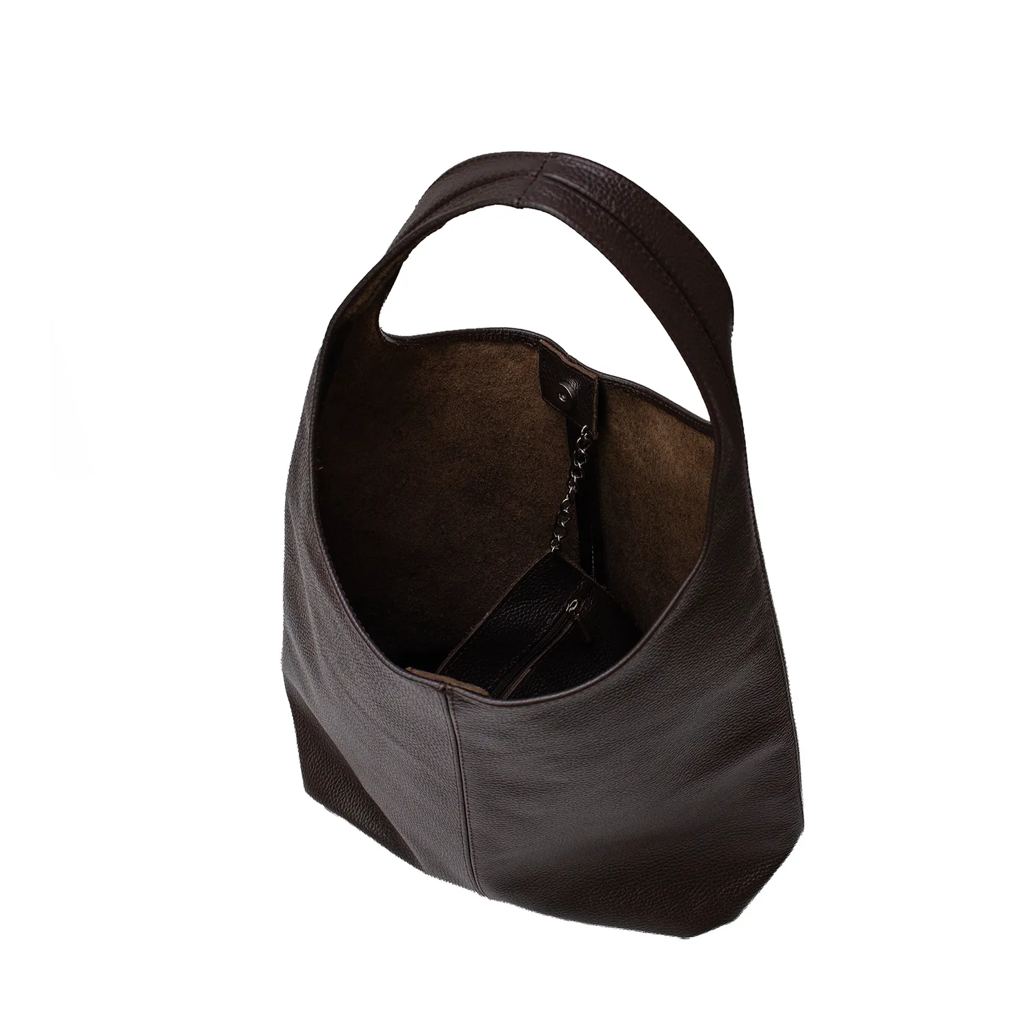 Latalia Terni shopper skinnveske mørkebrun
