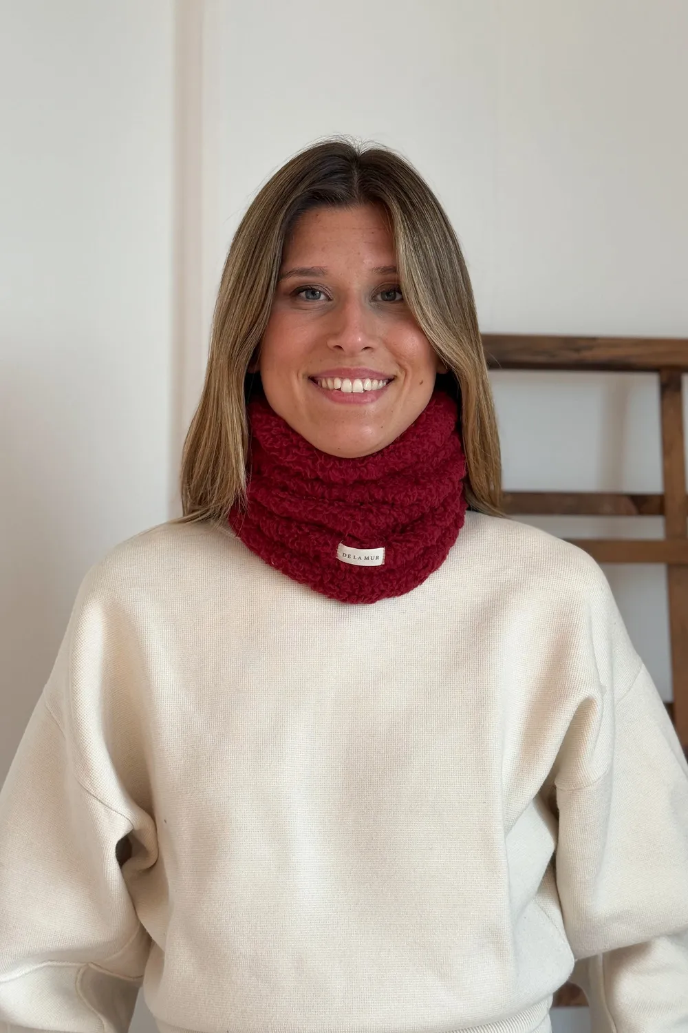 De La Mur Lake Braga Cuello halsvarmer bordeaux teddy