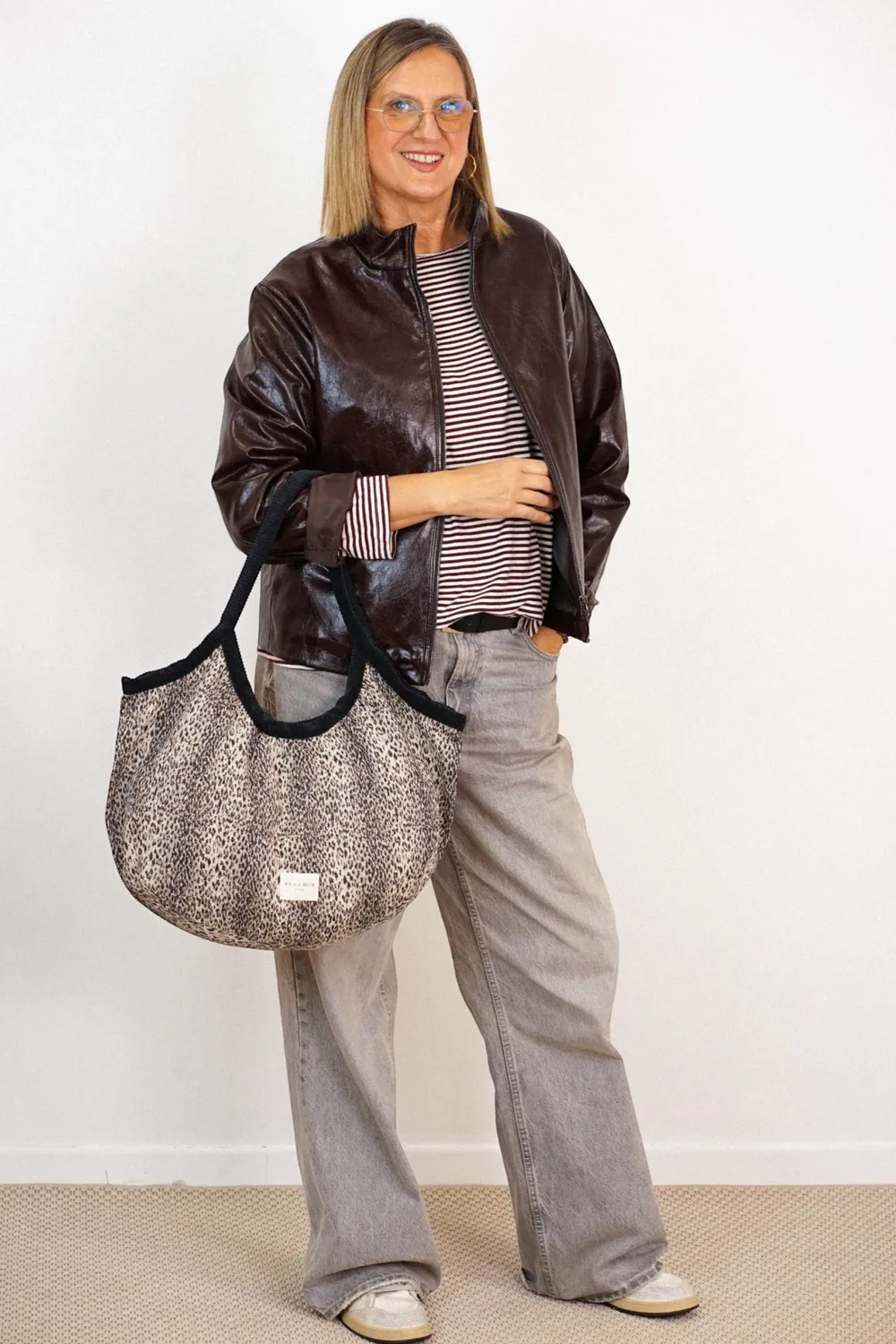 De La Mur Leo shopper leopard 51 cm glidelås