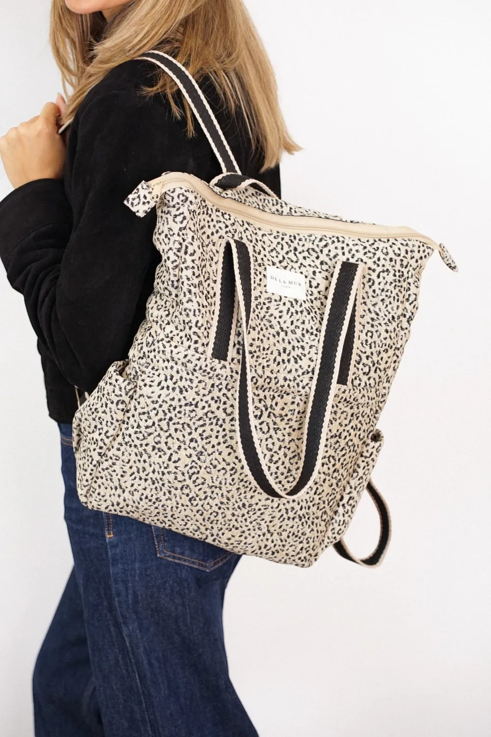 De La Mur Koto sekk leopard jacquard 31 cm
