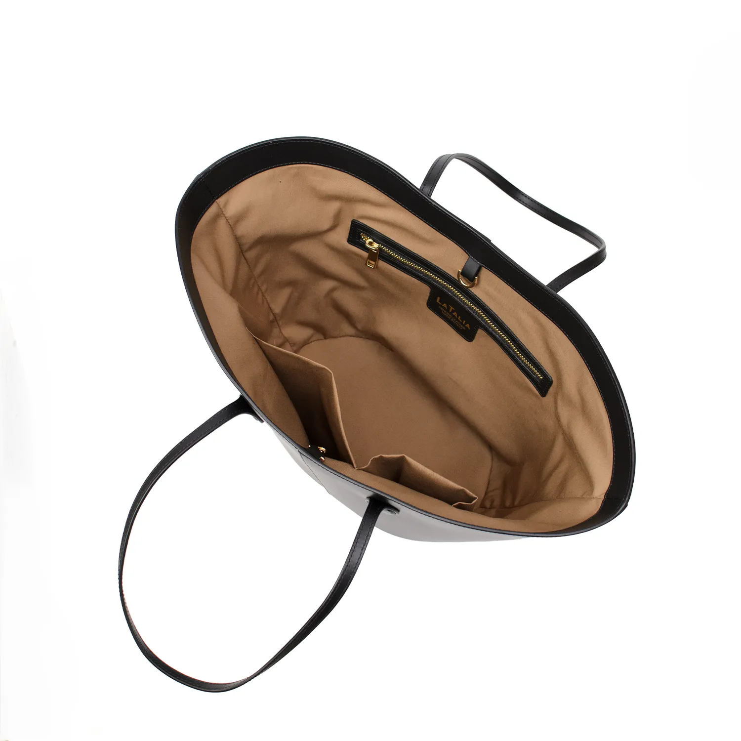 Latalia Milan shopper skinnveske svart