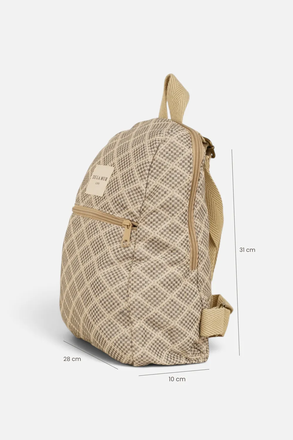 De La Mur Pant ryggsekk 28x31 grå beige