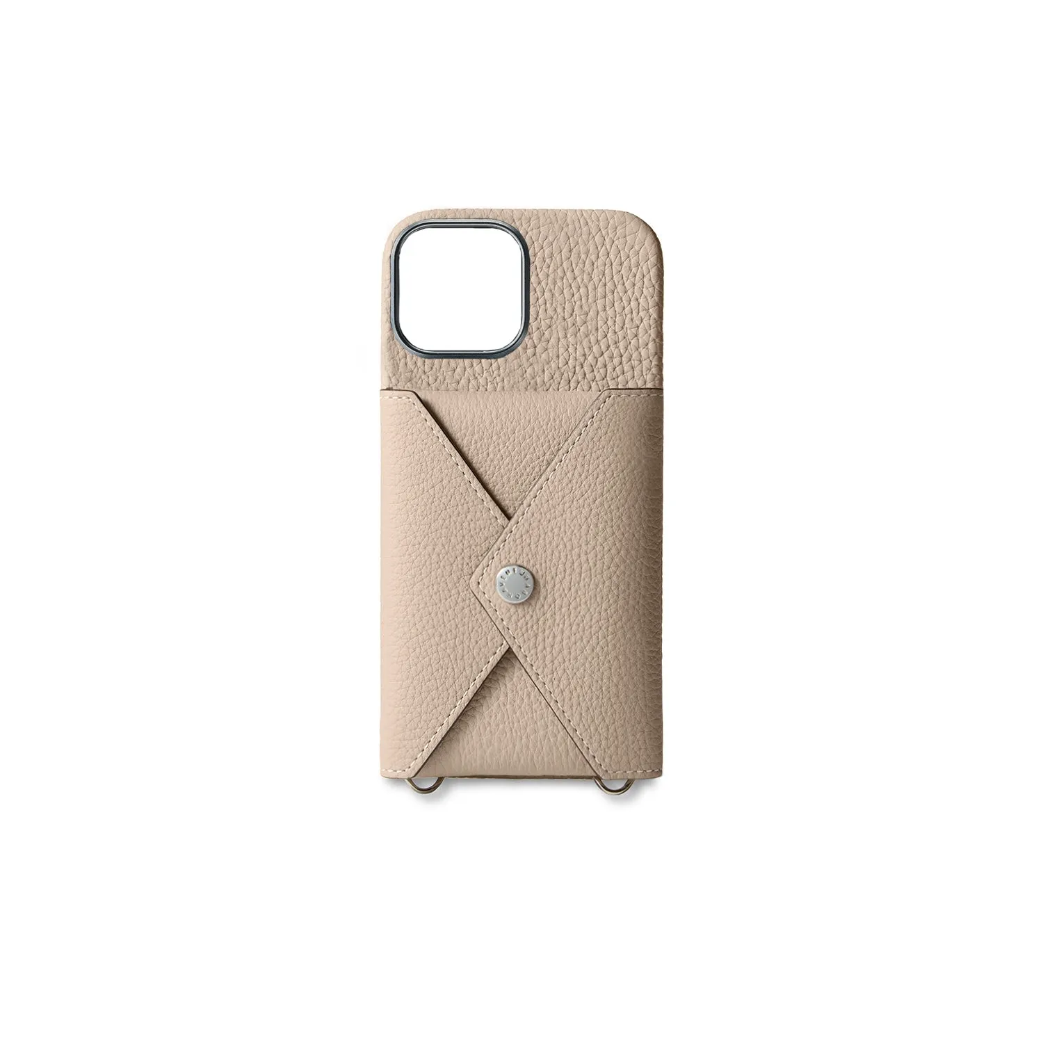 Bonaventura iPhone 16 deksel Etoupe krympeskinn