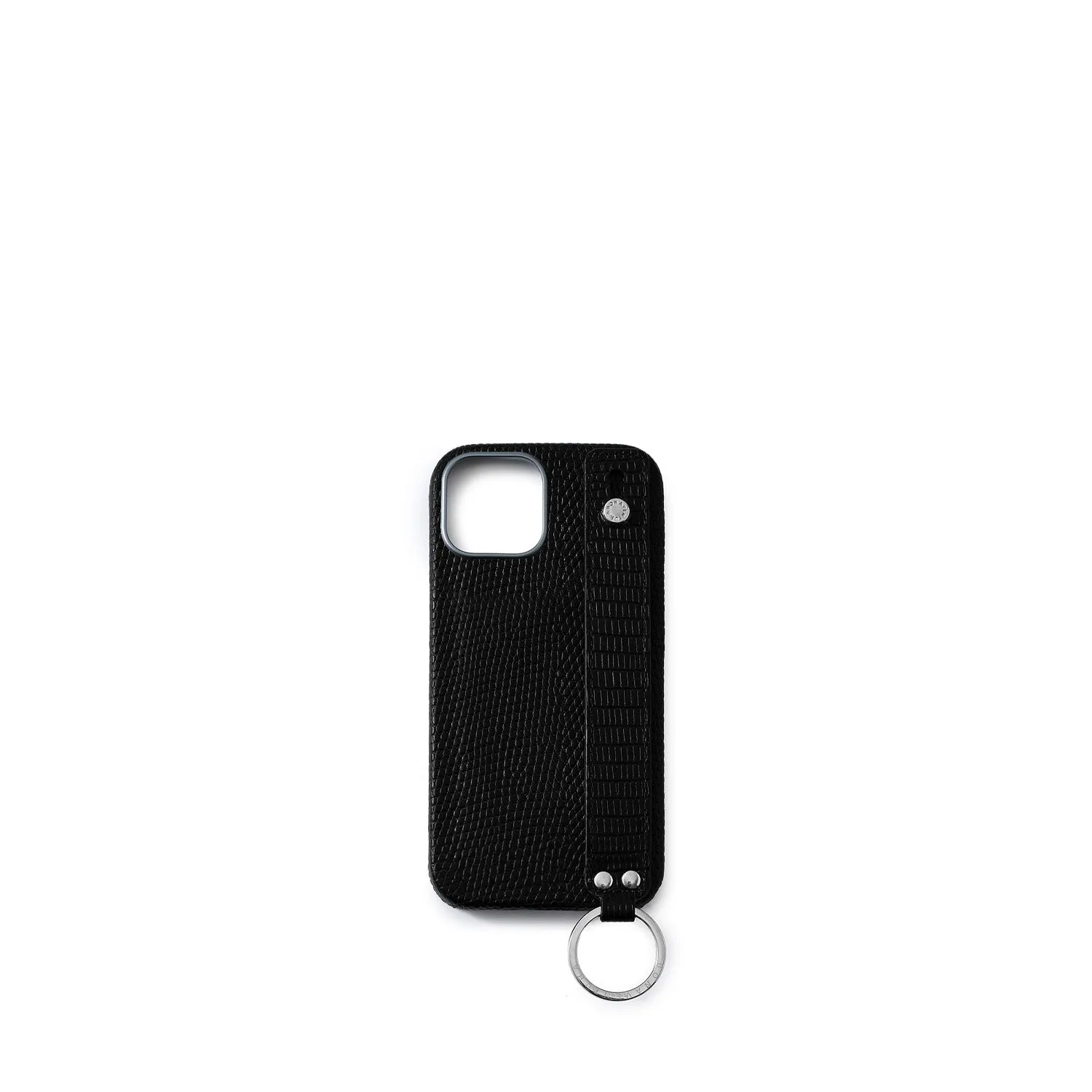 Bonaventura iPhone 17 etui håndtak Svart øgle gull