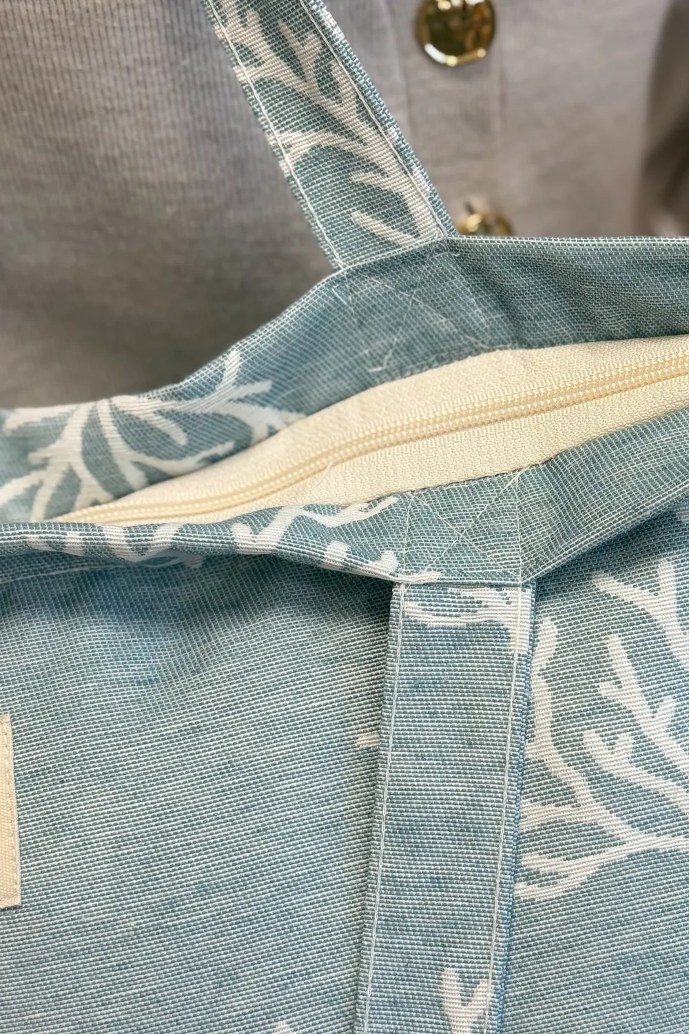 De La Mur Fons shopper stor blå korallmønstret