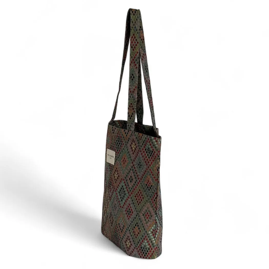 De La Mur Canela liten totebag 34x37 jacquard