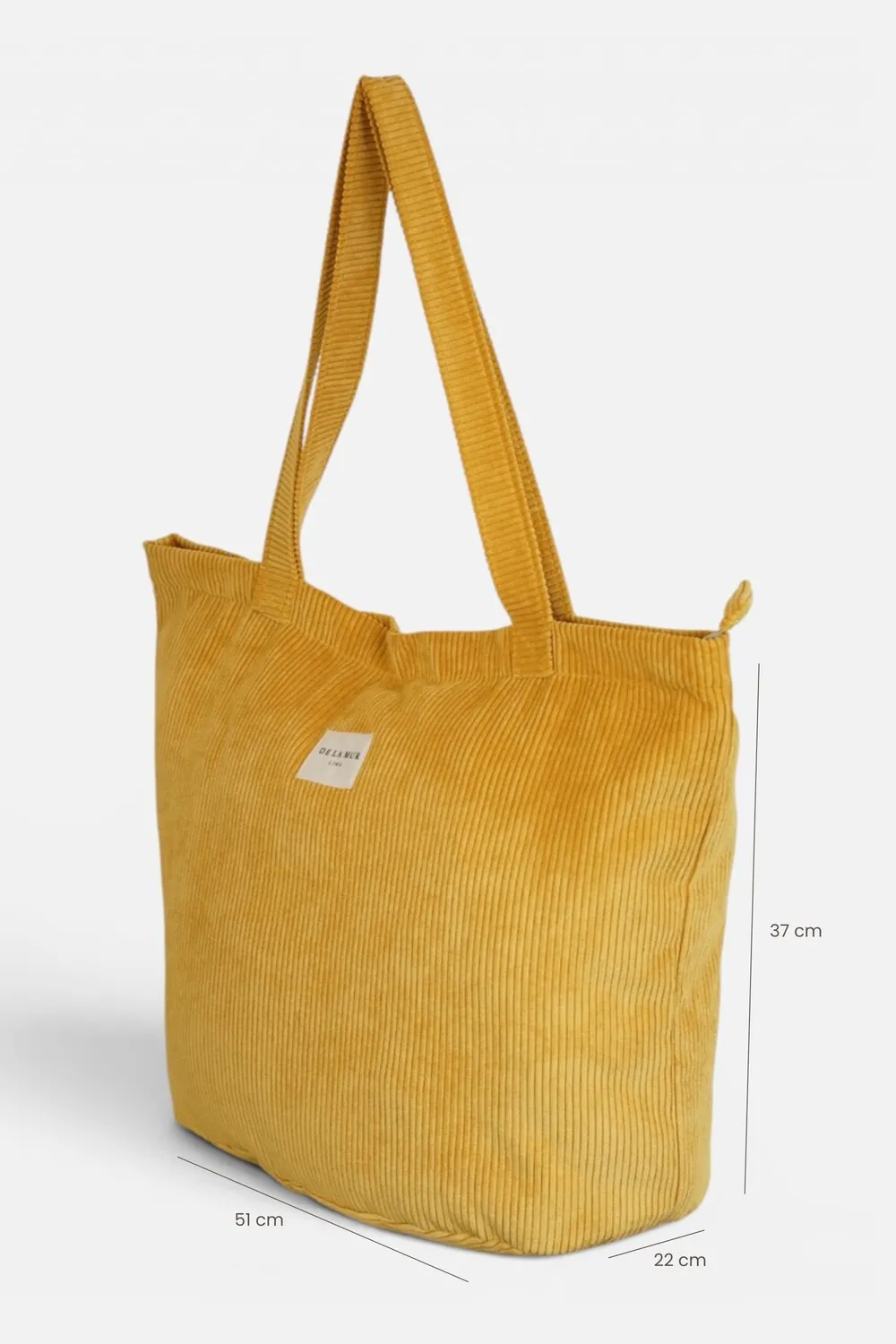 De La Mur Taz shopper sennep med glidelås