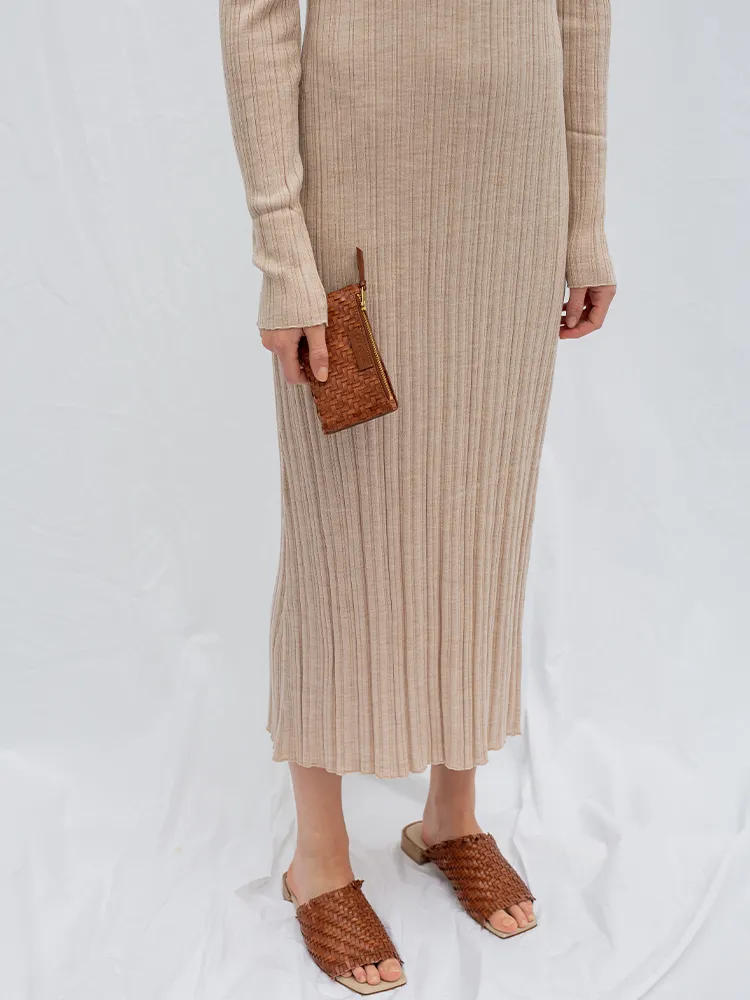 Cala Jade Caia lommebok Nutmeg Toledo Twill skinn