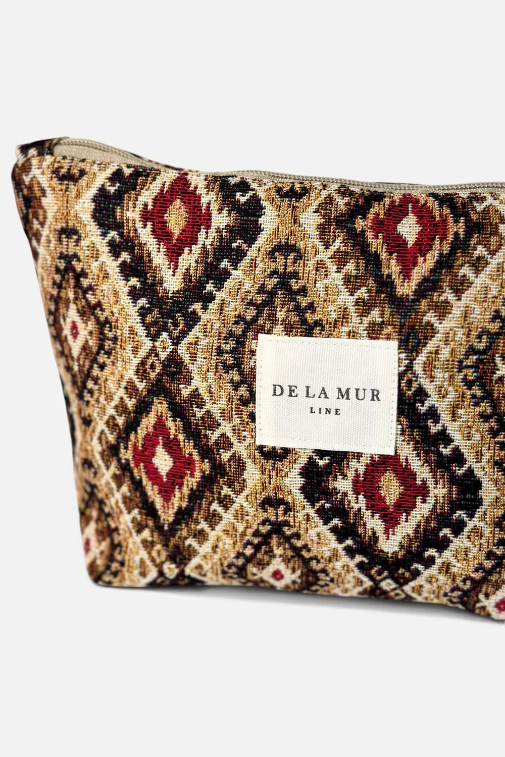 De La Mur May toalettmappe 29 cm beige geometrisk