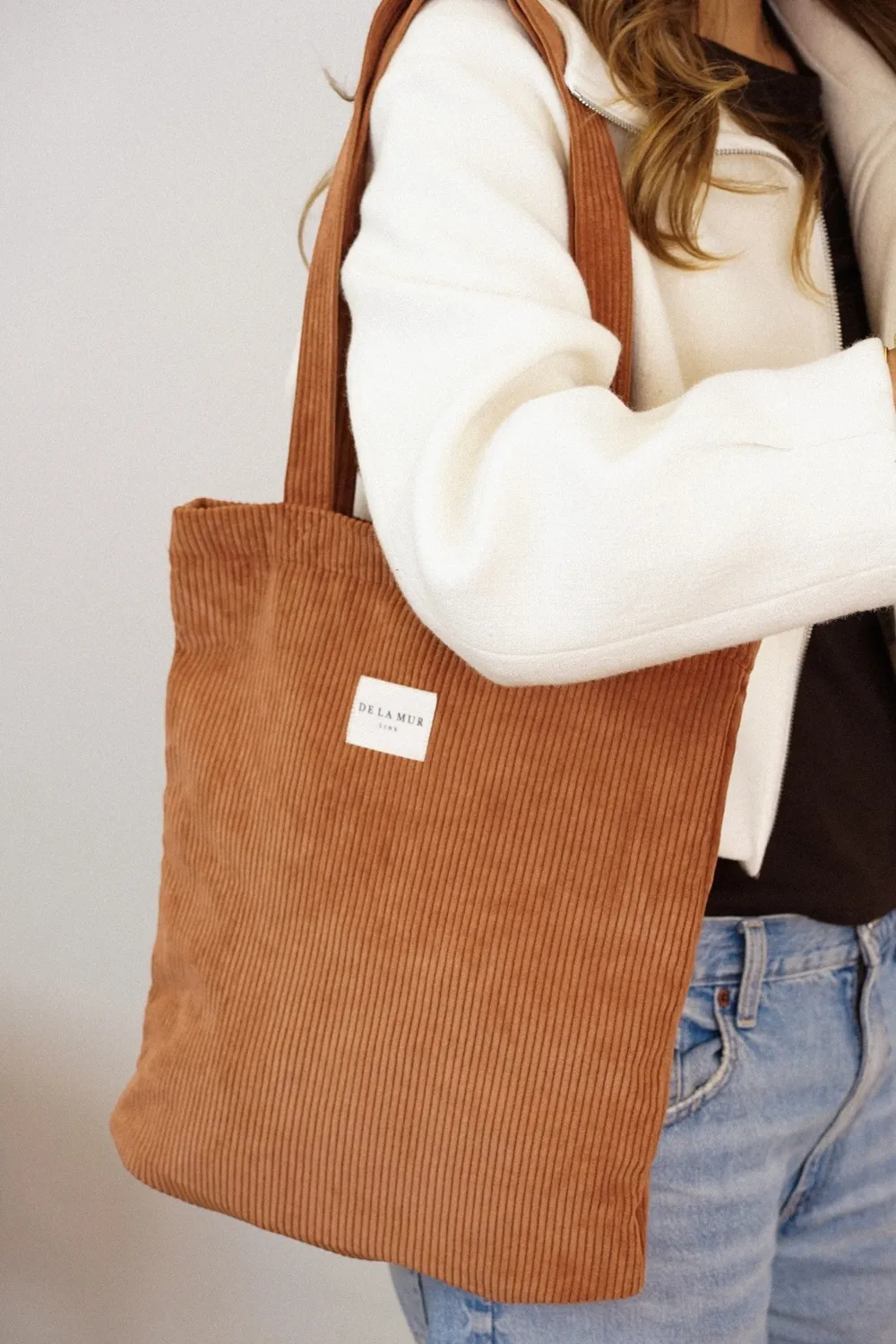 De La Mur Barro totebag kordfløyel terrakotta