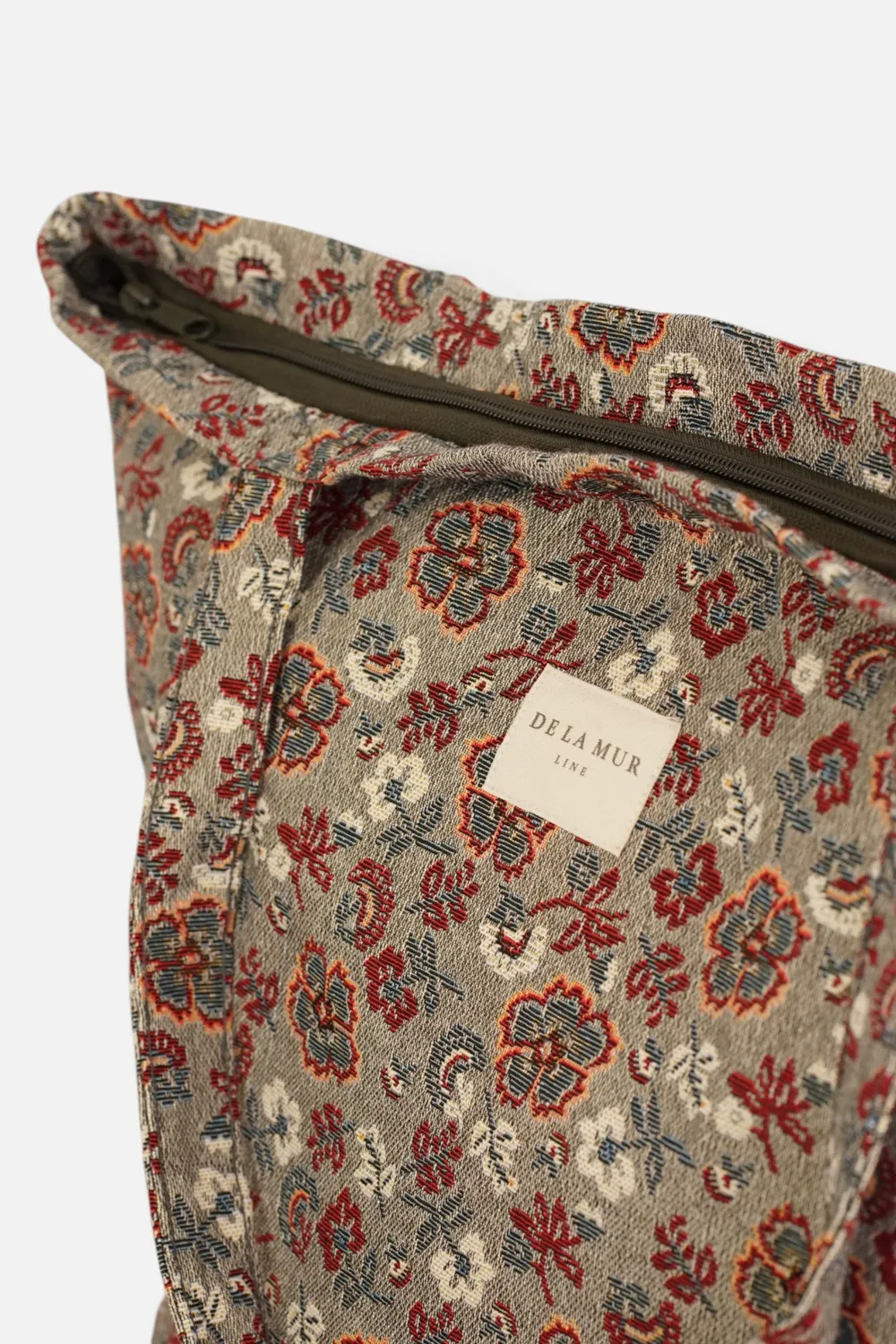 De La Mur Nira stor shopper burgunder jacquard med glidelås