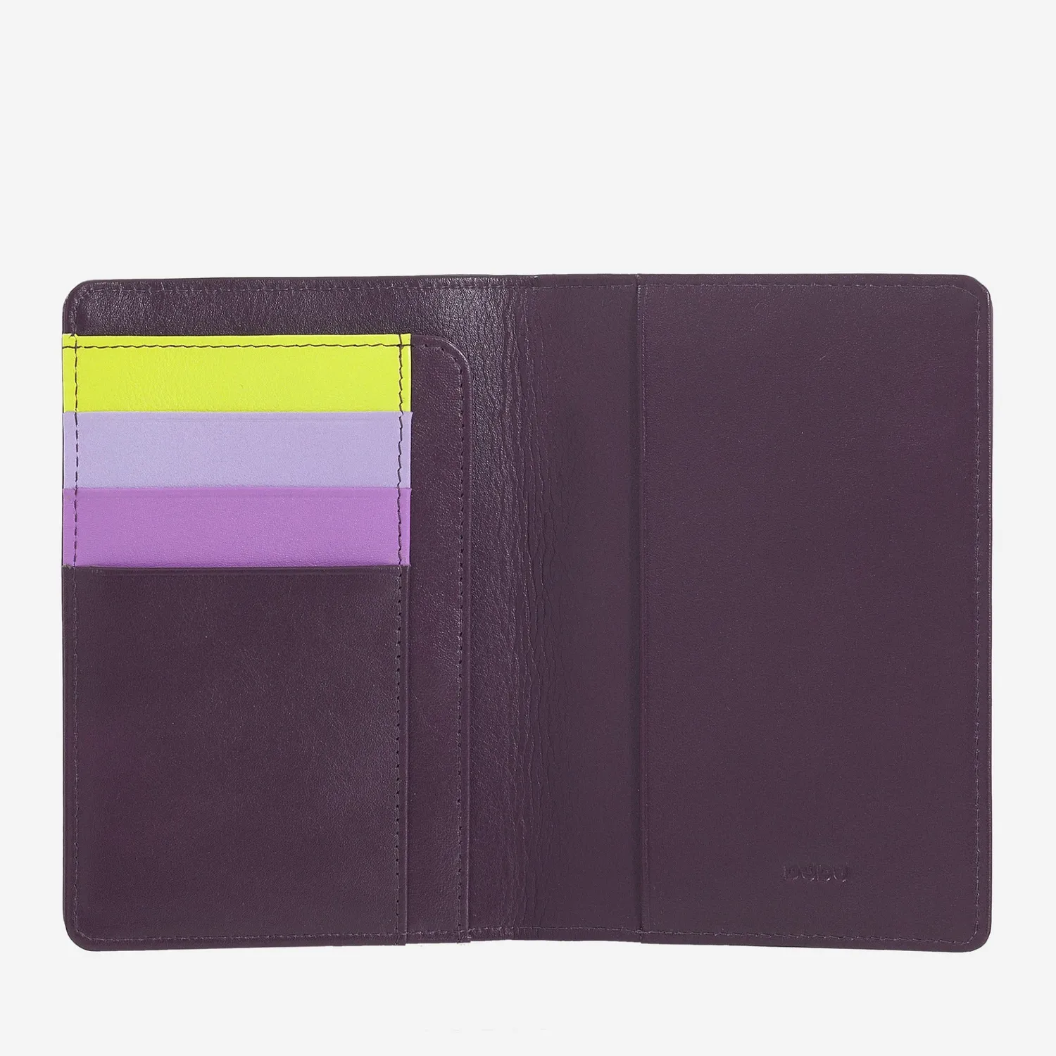 DuDubags Paul passholder deep purple ekte skinn RFID
