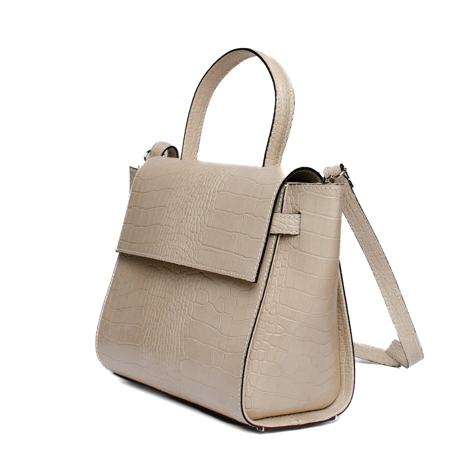 Latalia Arezzo veske croco beige skinn