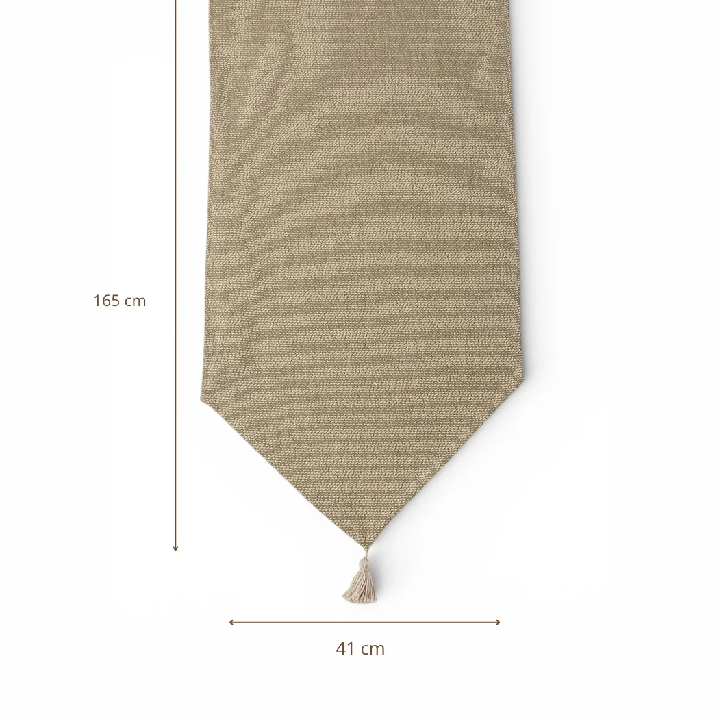 De La Mur Caña bordløper 41x165 cm beige-rød