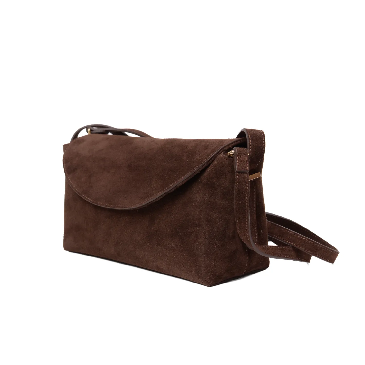 Latalia Torino-mini skinnveske mocka sjokolade