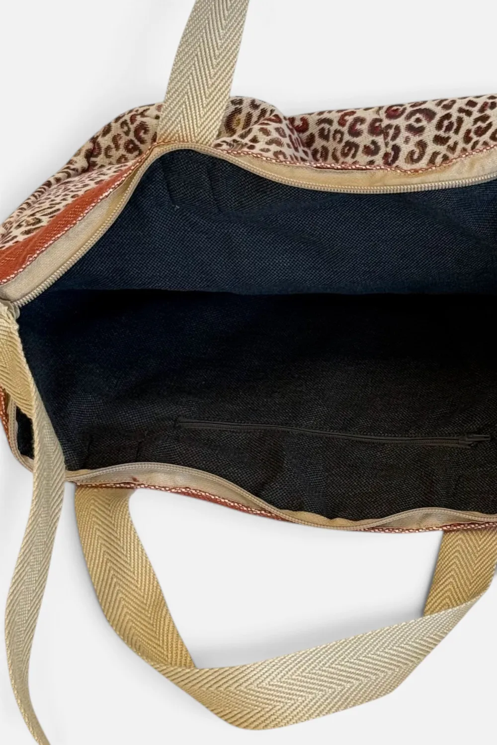 De La Mur Talco Grande shopper terrakotta leopard