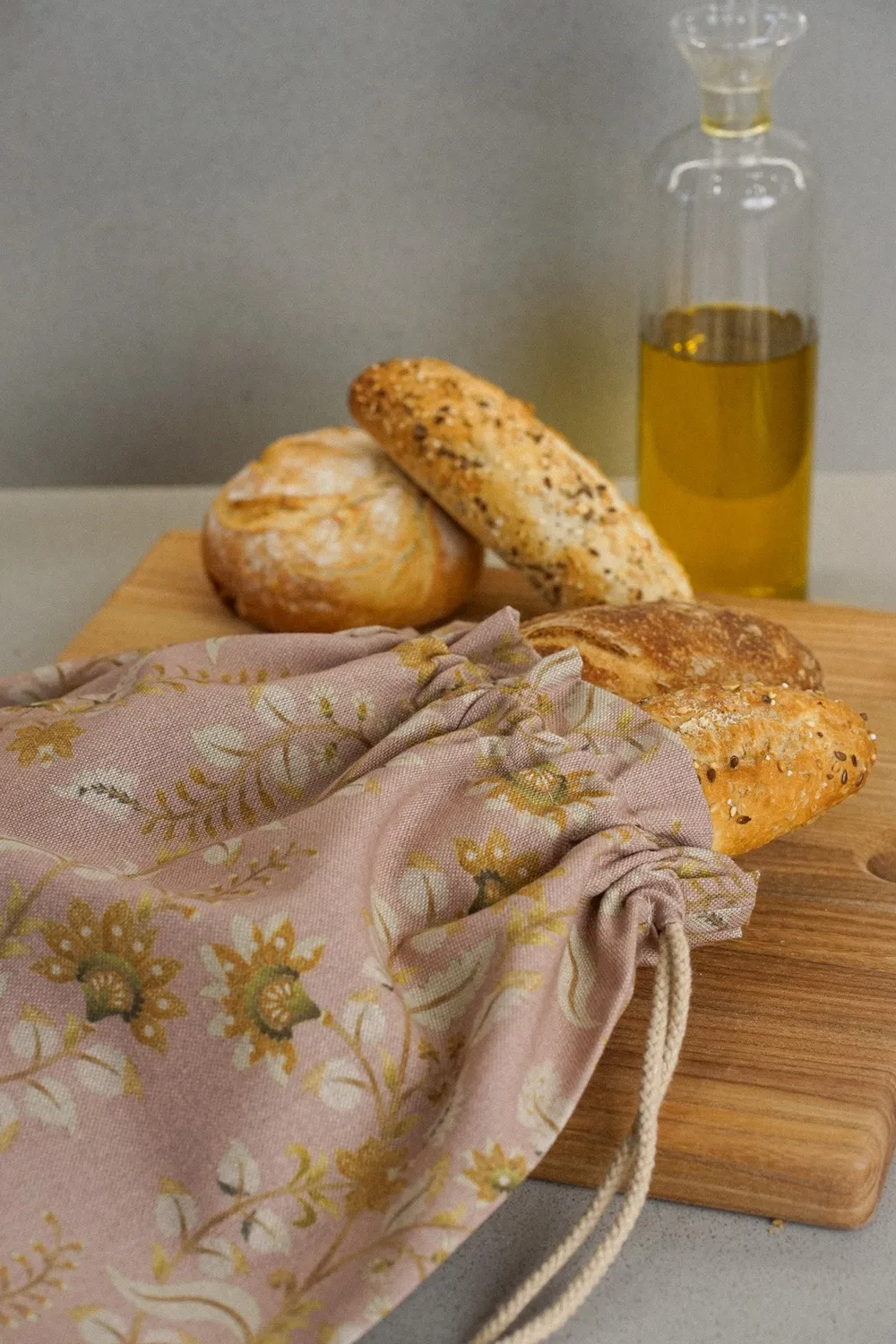 De La Mur Bolsa Pan Alba brødpose blomstret 39x60 cm