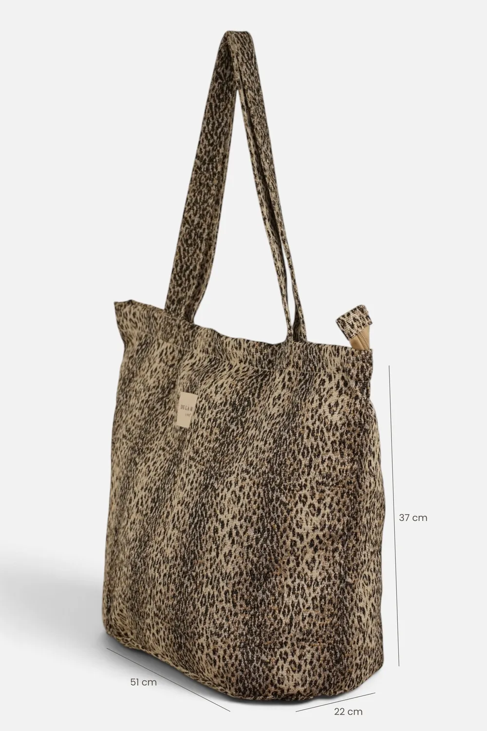 De La Mur Leo shopper 51 cm leopard bomull