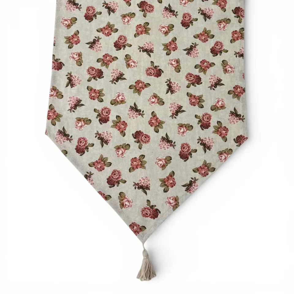 De La Mur Anto bordløper 41x165 cm rosa blomster