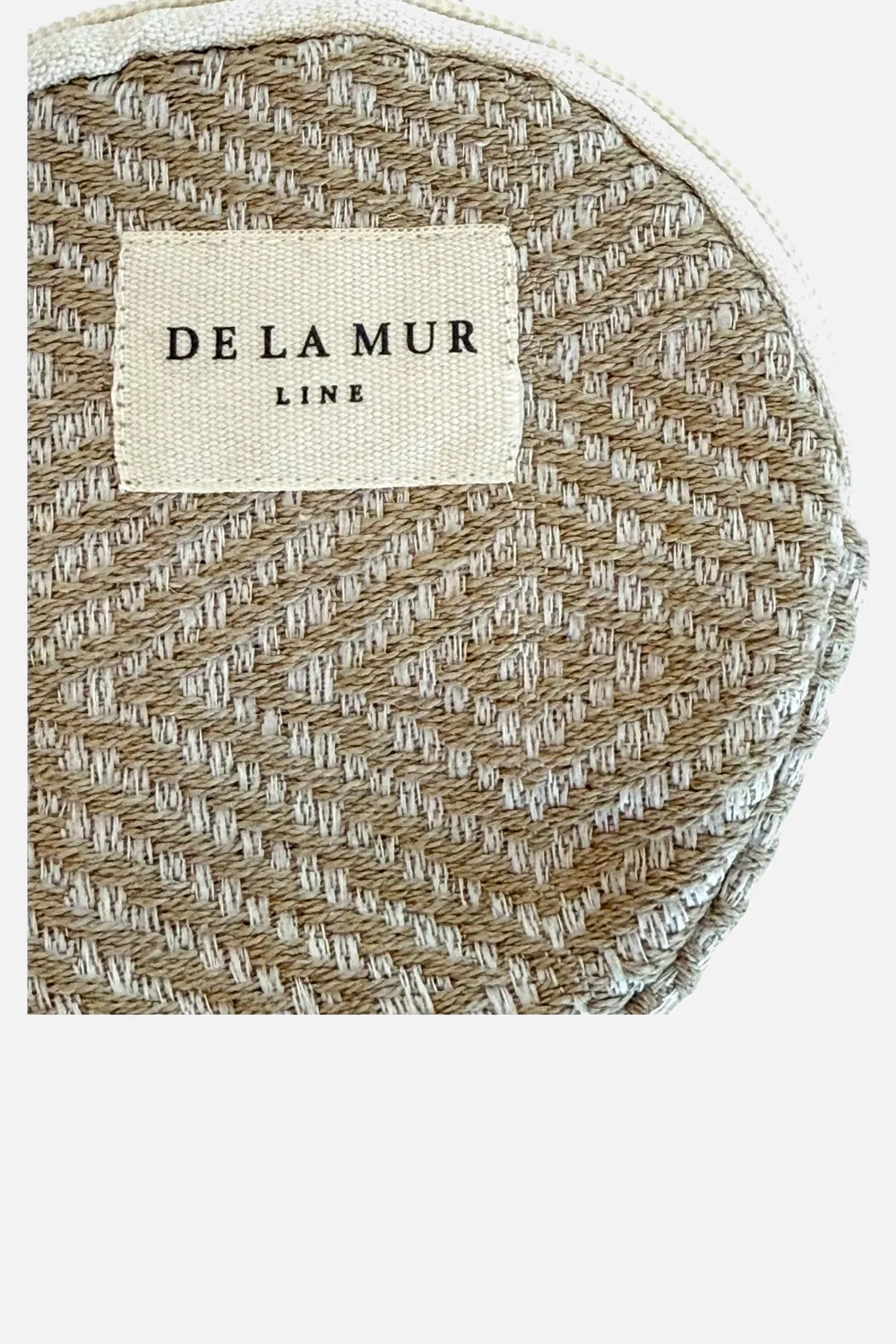 De La Mur Arena myntpung rund beige 10,5 cm jacquard