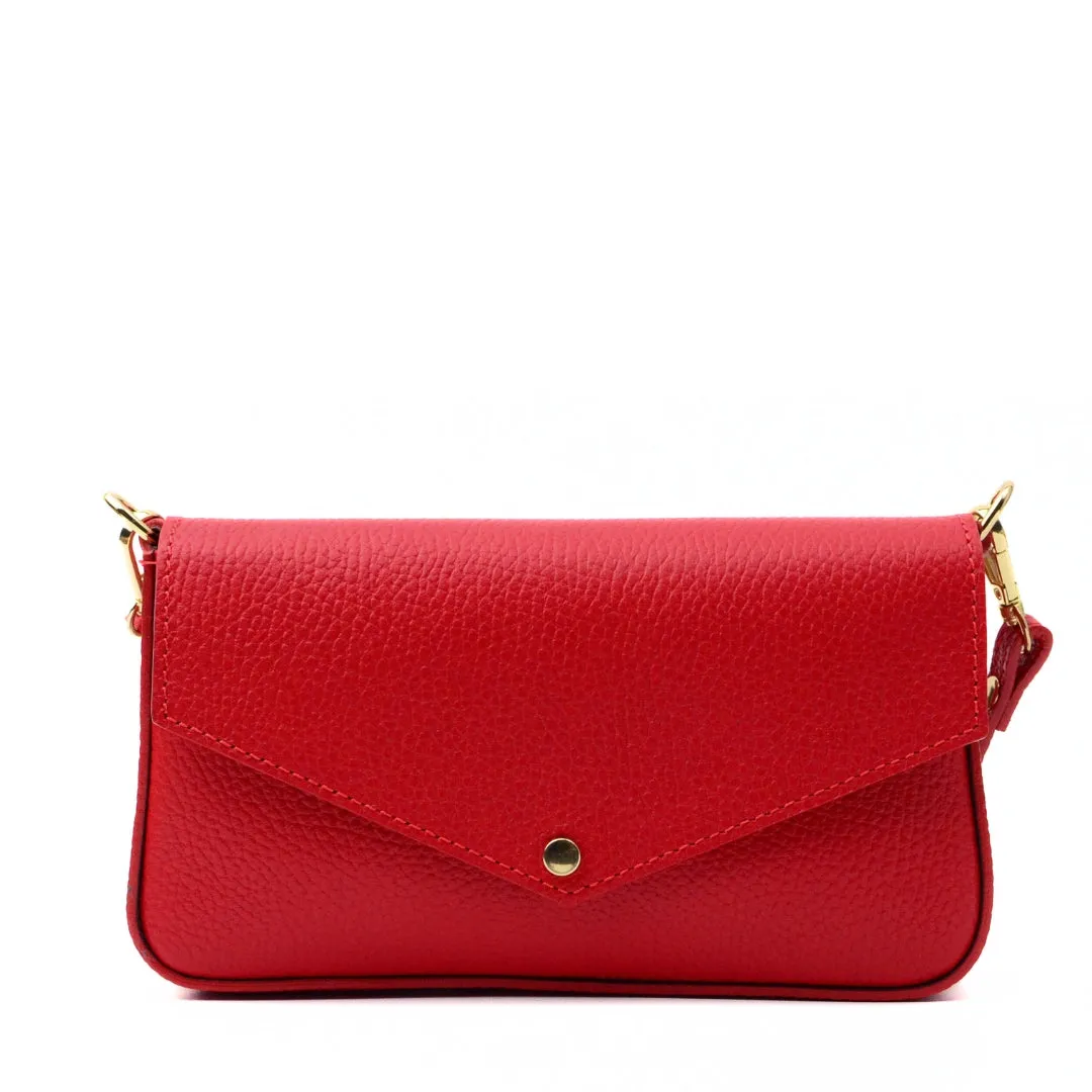 Latalia kuvertveske mini svart skinn clutch