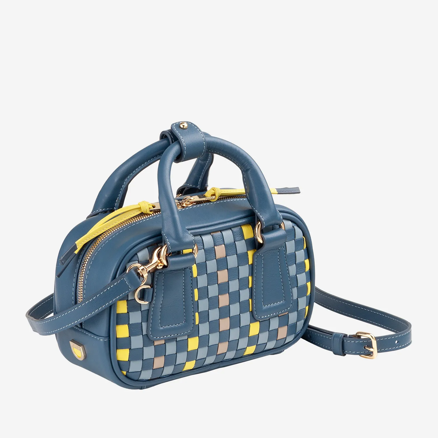 DuDubags Allegra miniveske flettet skinn