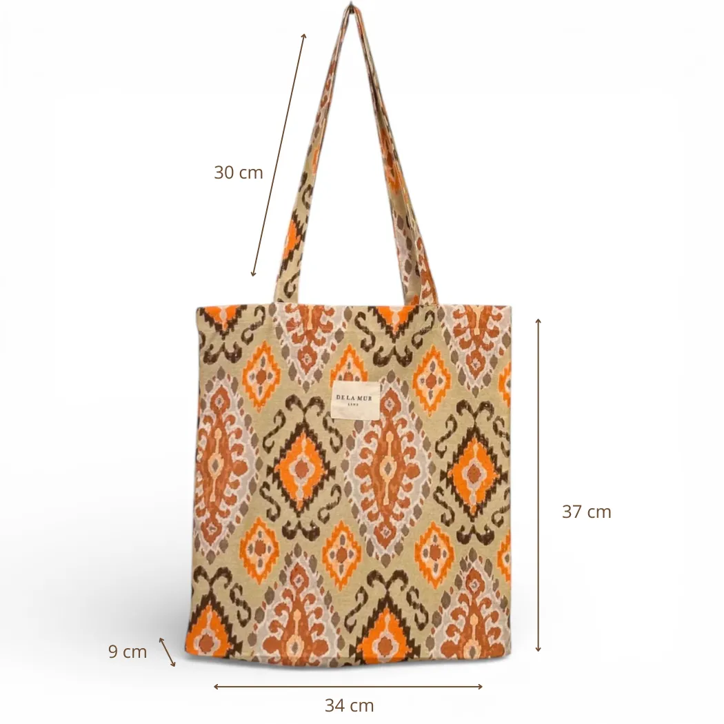 De La Mur Ikat Pequeña totebag liten oransje