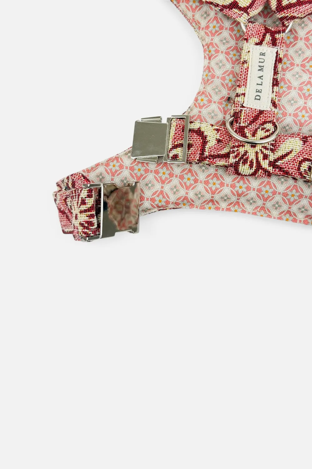 De La Mur Came hundesele med bånd rosa medium floral