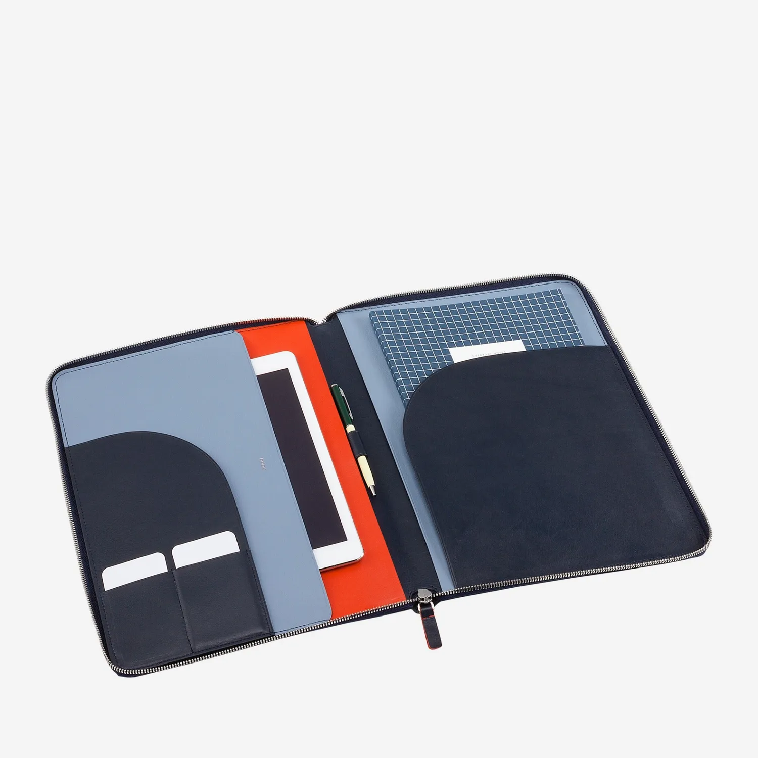 DuDubags Document Holder dokumentmappe navy skinn A4
