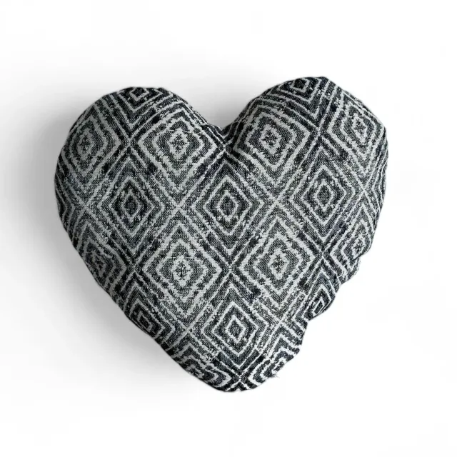 De La Mur Ria Corazón hjertepute 33x33 mørkegrå