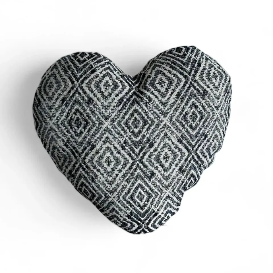De La Mur Ria Corazón hjertepute 33x33 mørkegrå