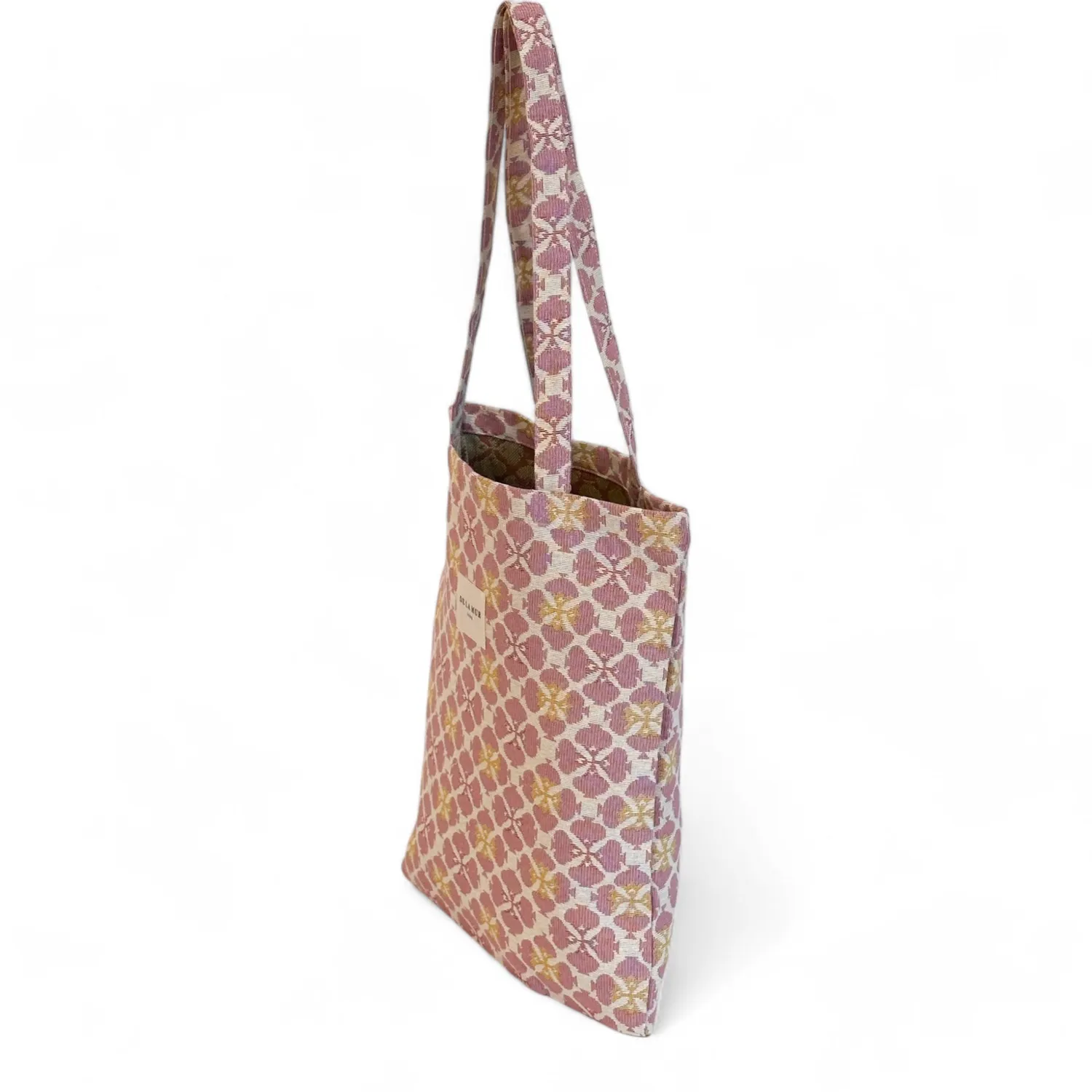 De La Mur Blat totebag rosa jacquard 34x37 cm