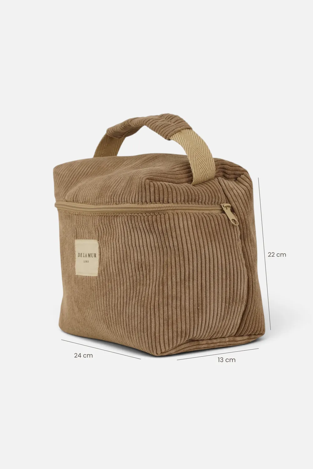 De La Mur Toast stor toalettmappe beige 24 cm