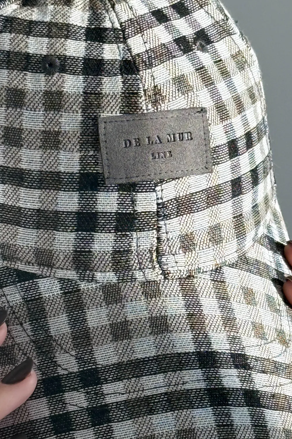 De La Mur Lian caps svart beige rutet