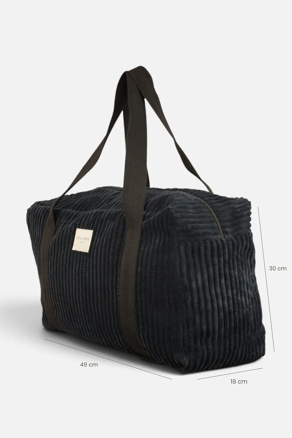 De La Mur Sport Curly treningsbag 49 cm svart kordfløyel
