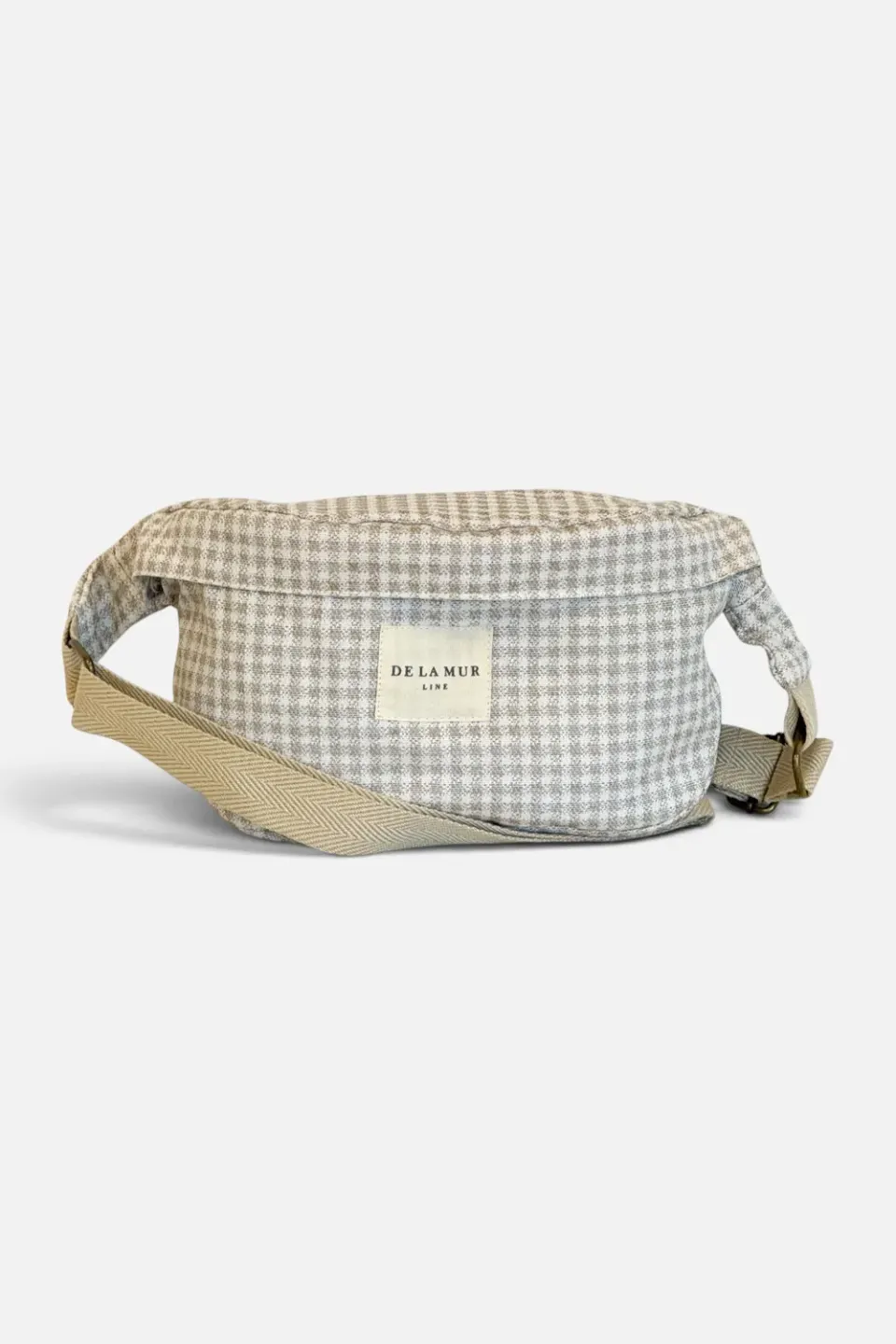 De La Mur Vison skulderveske rutet beige 26 cm