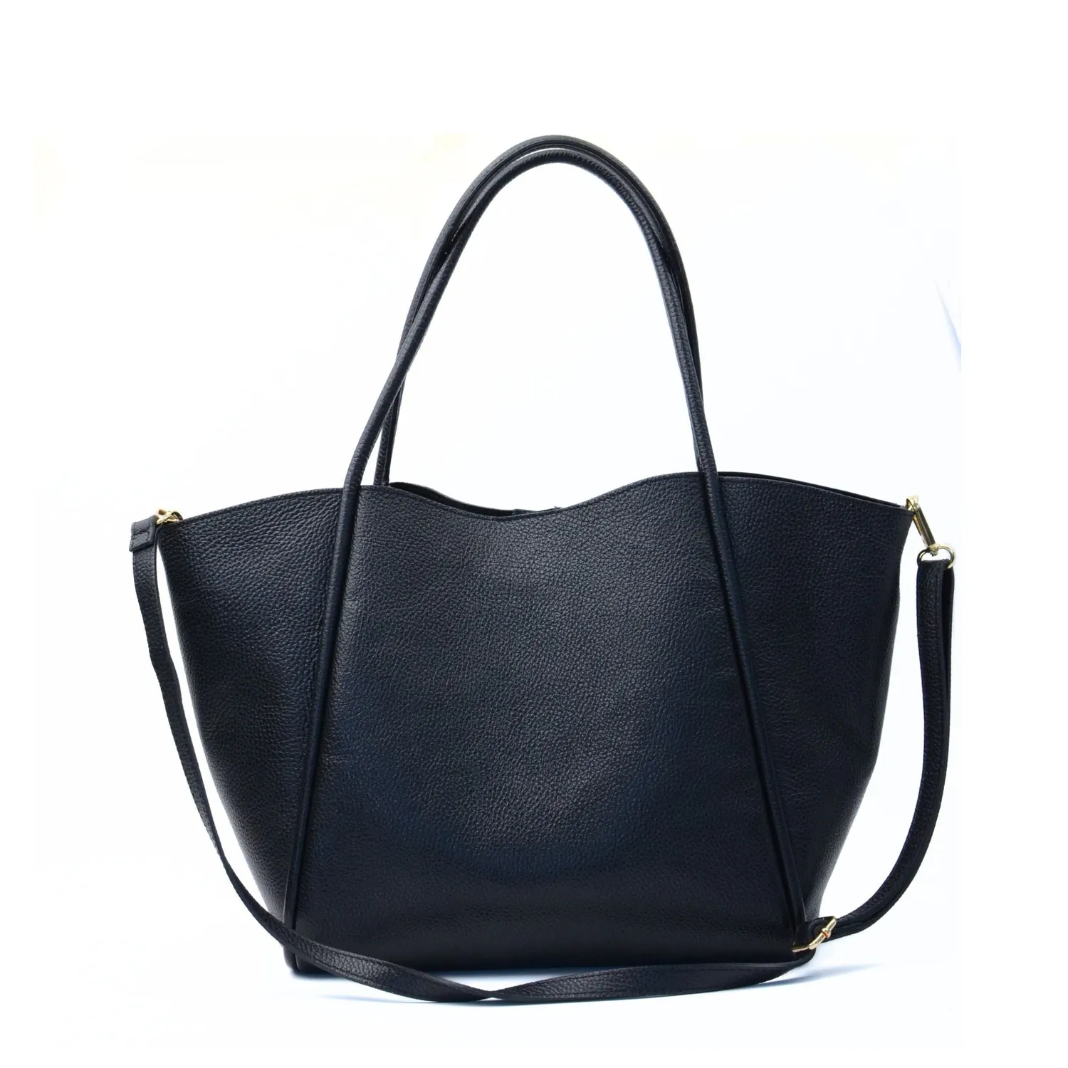Latalia Florence XL shopper svart skinn