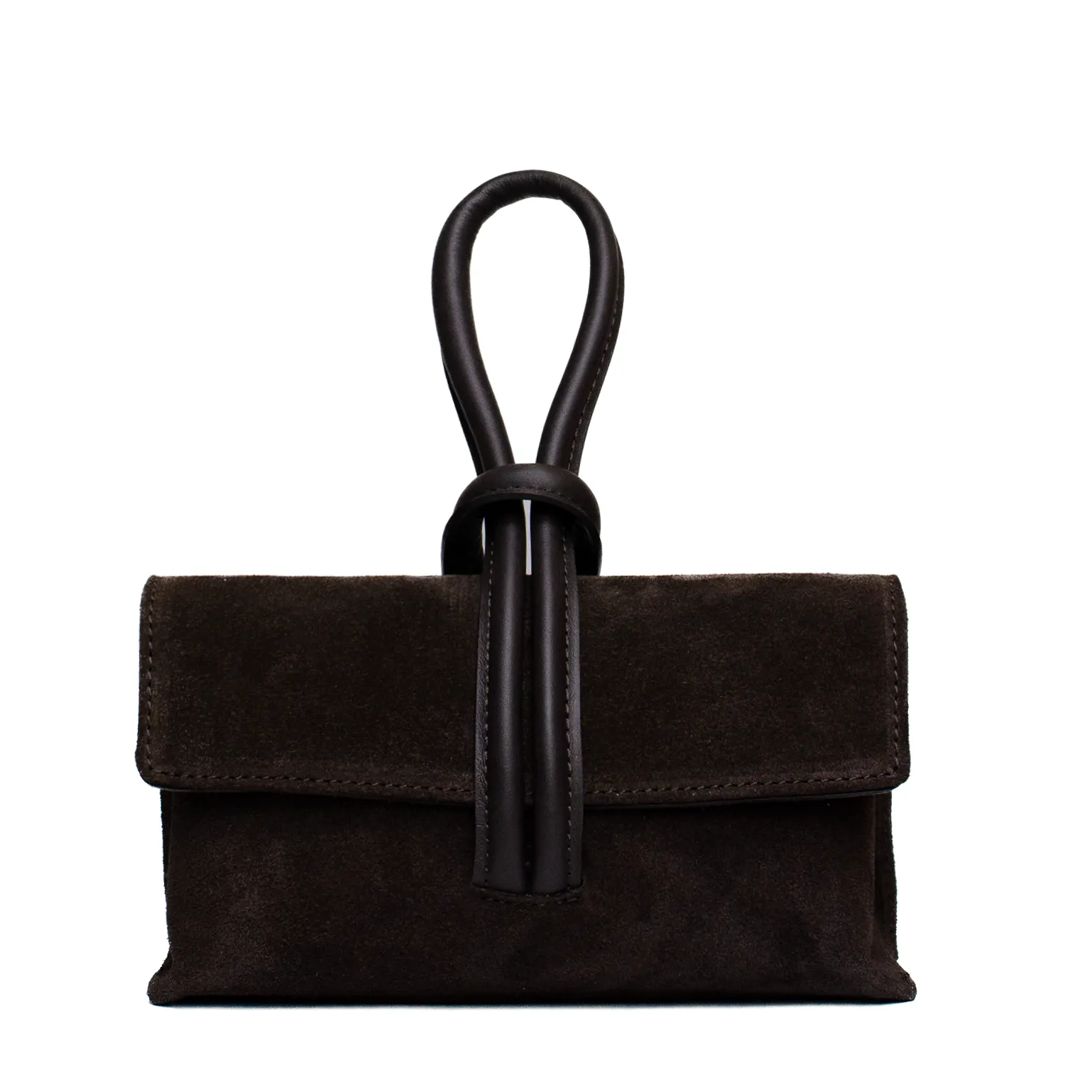Latalia Barletta clutch semsket veske espresso