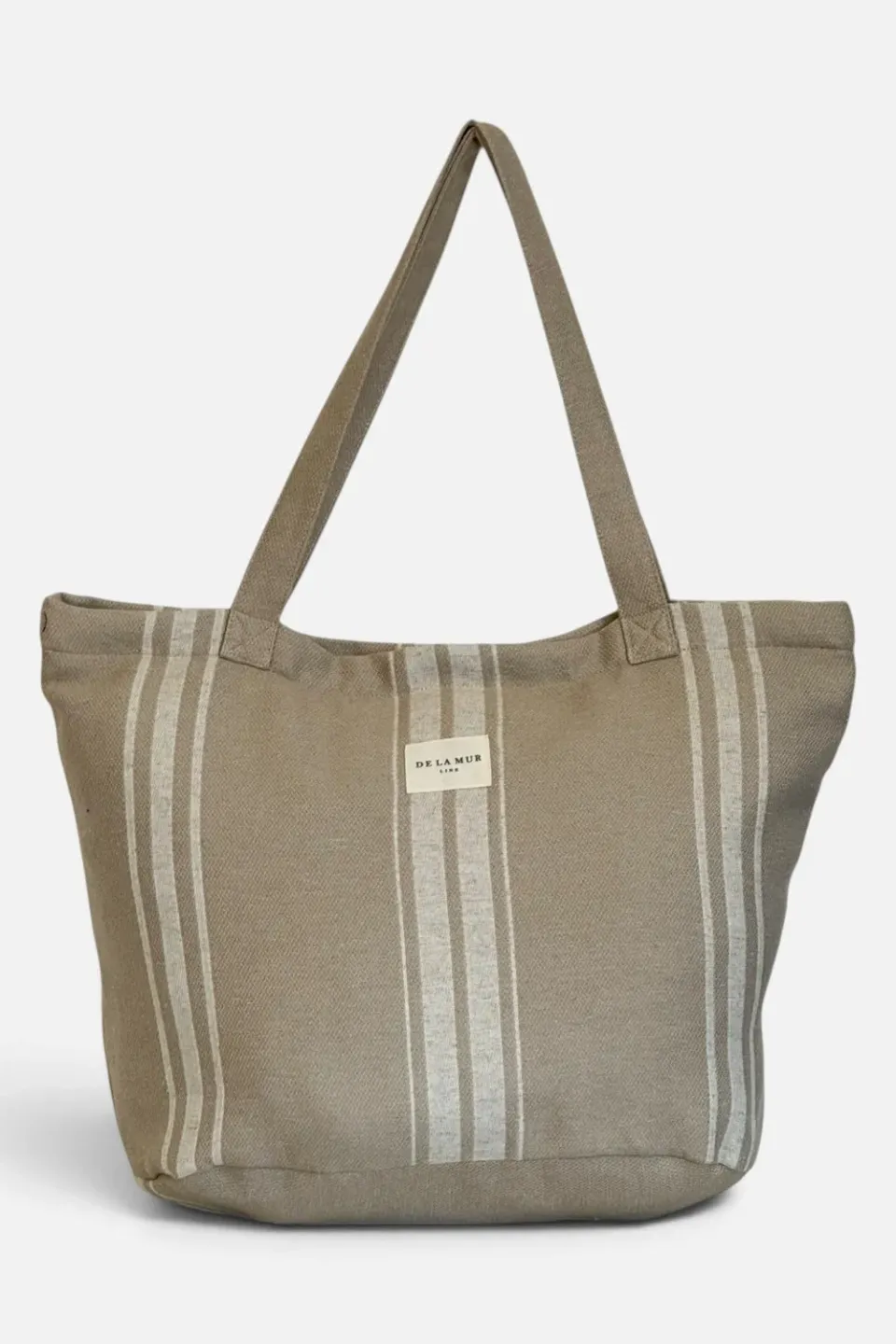 De La Mur Carre shopper stor beige stripet
