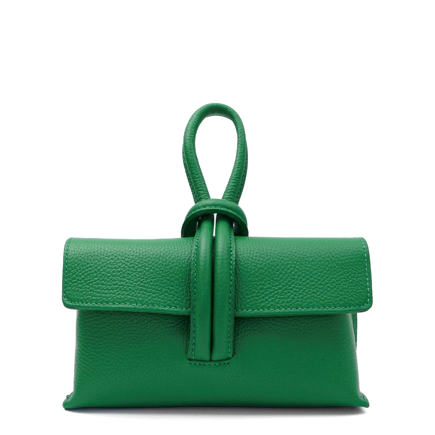 Latalia Barletta miniveske grønn ekte skinn clutch