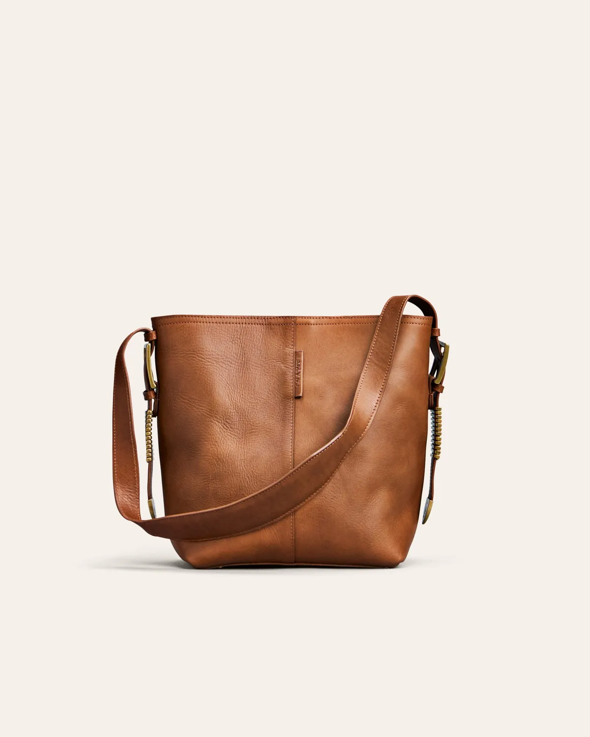 Calajade Koala skulderveske Vintage Brown skinn