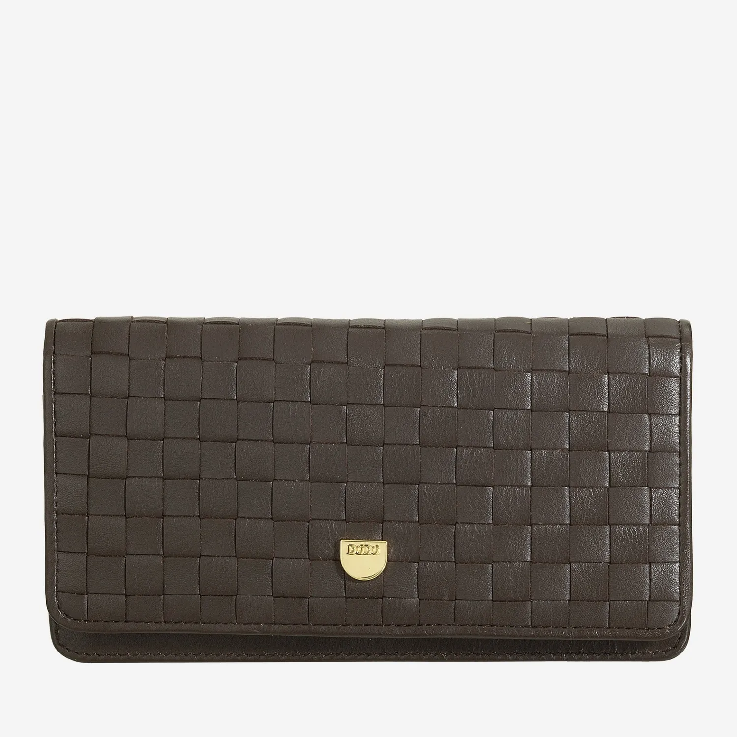 DuDubags Canarie lommebok taupe vevd skinn dame