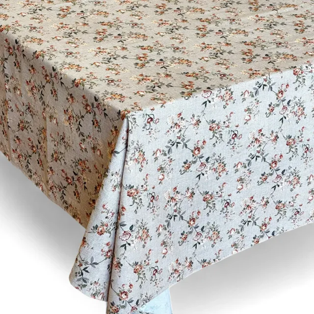 De La Mur Mantel Liber 150x150 duk beige blomstret
