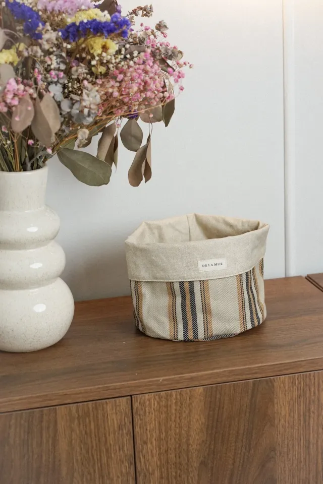 De La Mur Marco kurv medium stripet 17 cm