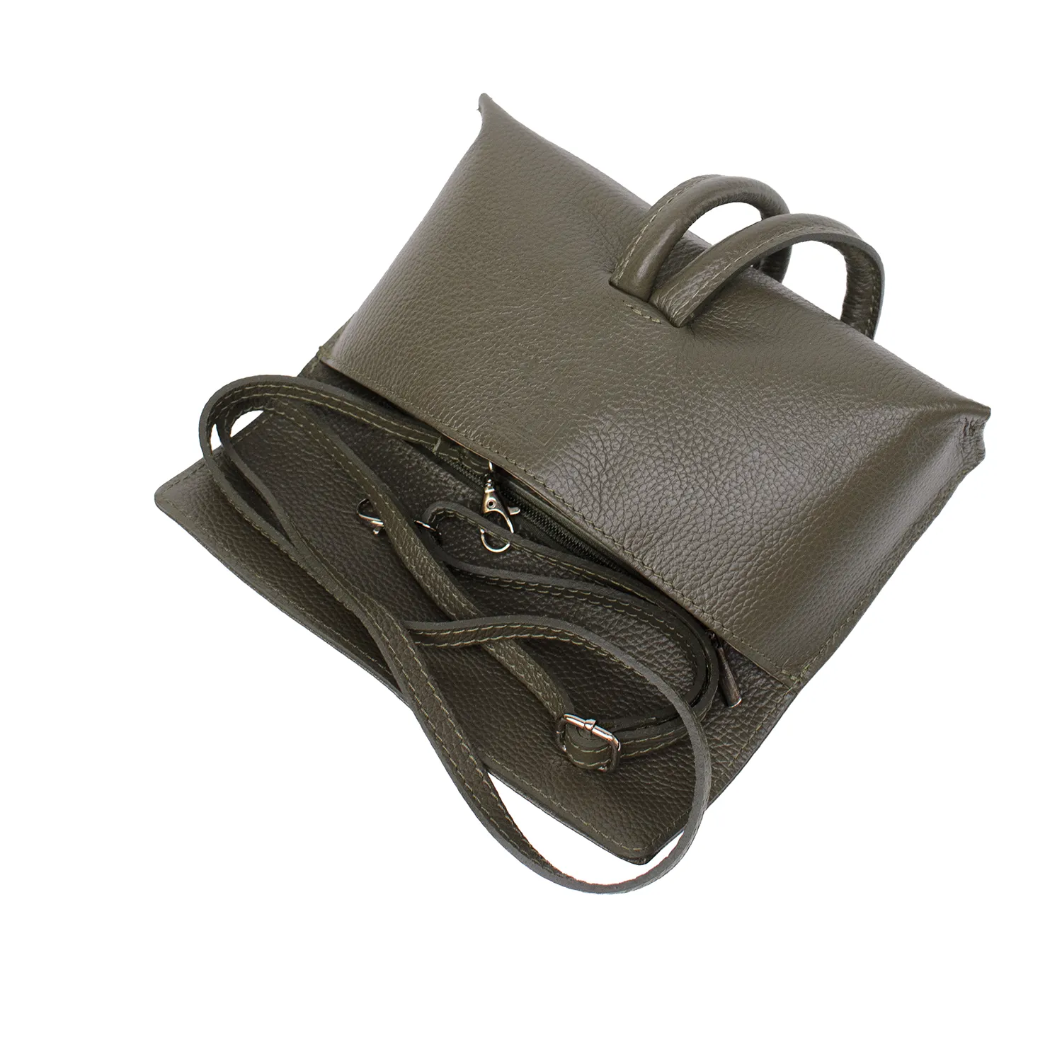 Latalia Barletta miniveske oliven skinn